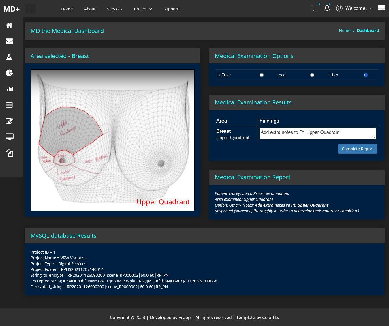 Admin Medical Dashboard